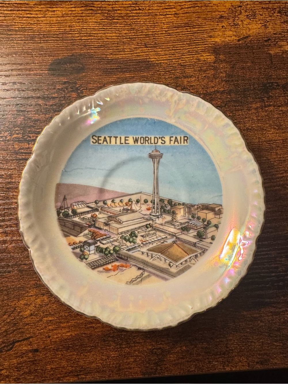 Vintage Seattle World’s Fair Miniature Glass Dish - 5.5”